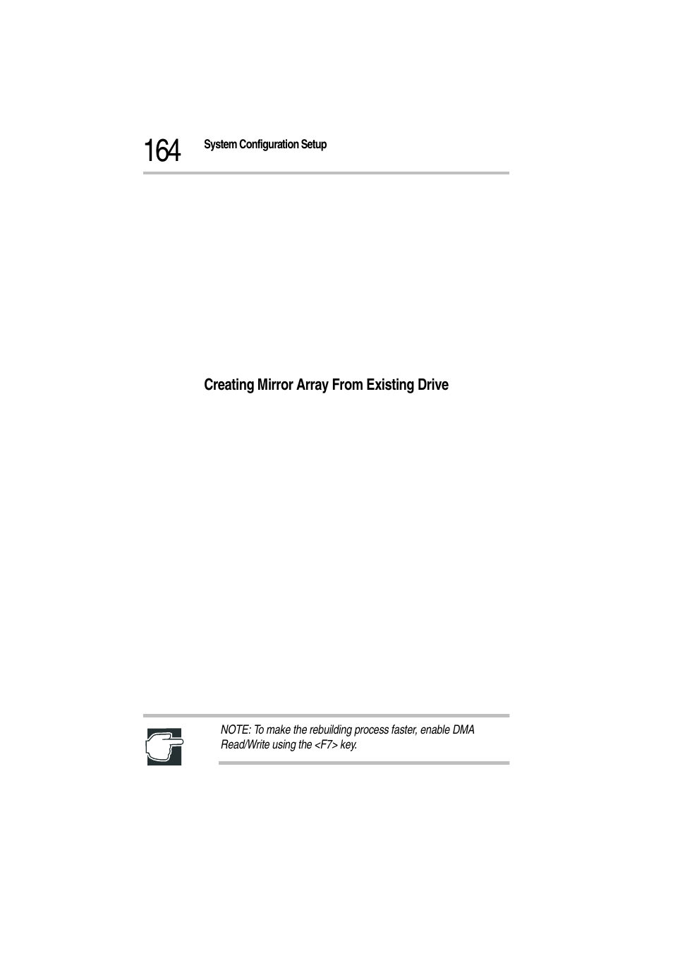 2 define and configure one or more logical drives, 4 save the configuration, Creating mirror array from existing drive | Toshiba Magnia Z300 User Manual | Page 186 / 272