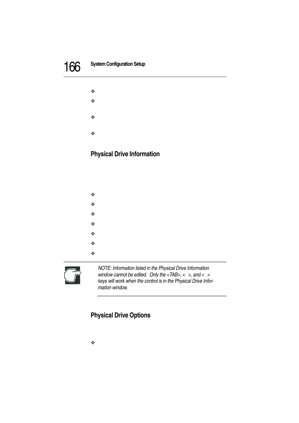 Physical drive information, Physical drive options | Toshiba Magnia Z300 User Manual | Page 188 / 272