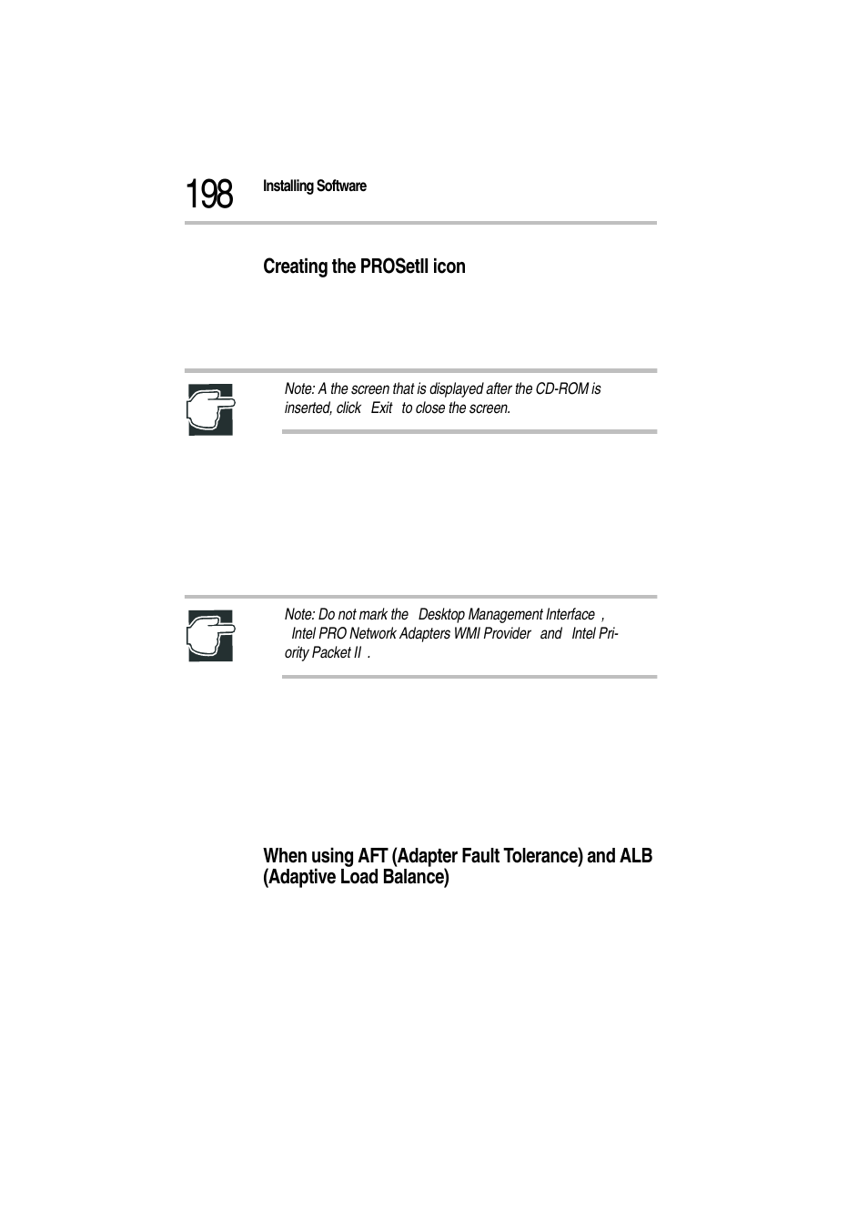 Creating the prosetii icon, 4 click “information” æ“next, 5 click “setup complete” æ “finish | 6 reboot the server | Toshiba Magnia Z300 User Manual | Page 220 / 272