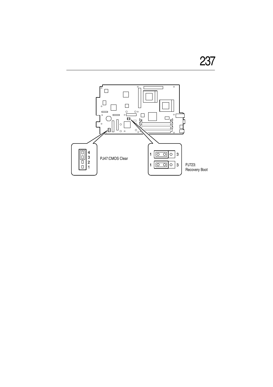 Default jumper switch settings | Toshiba Magnia Z300 User Manual | Page 259 / 272