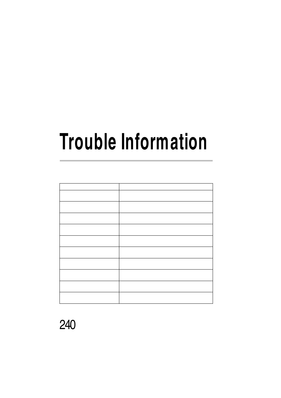 Trouble information, Appendix d: trouble information | Toshiba Magnia Z300 User Manual | Page 262 / 272