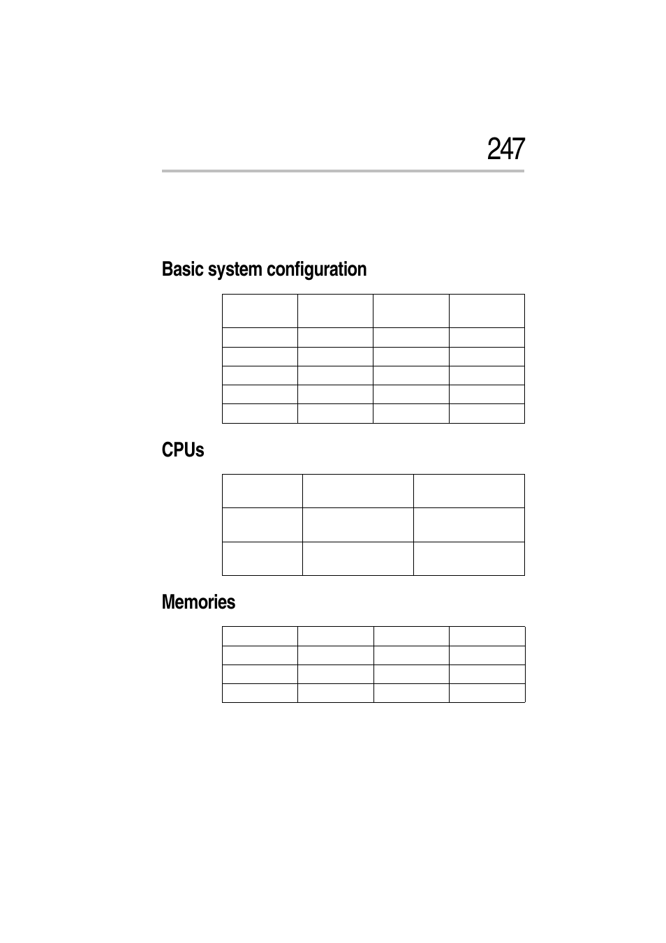 Basic system configuration, Cpus, Memories | Basic system configuration cpus memories | Toshiba Magnia Z300 User Manual | Page 269 / 272