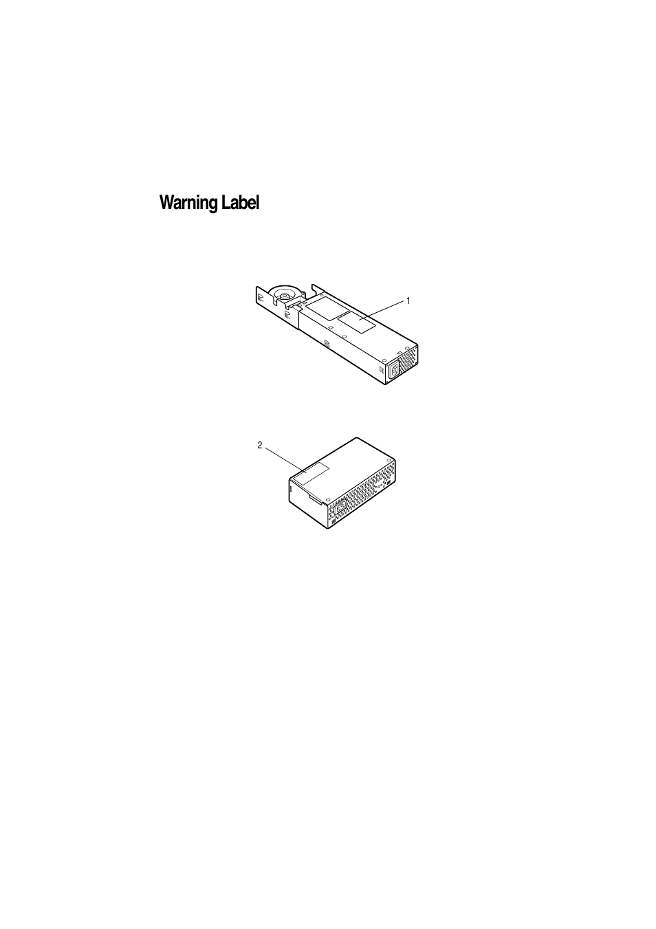 Warning label, Power supply unit (system unit), Power supply unit (external unit) | Toshiba Magnia Z300 User Manual | Page 3 / 272