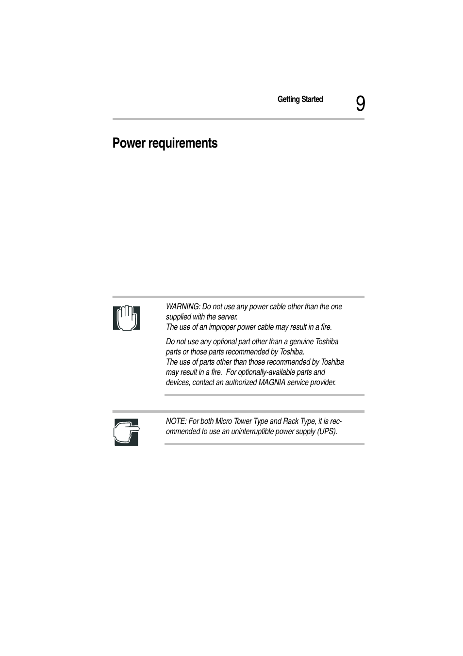 Power requirements | Toshiba Magnia Z300 User Manual | Page 31 / 272