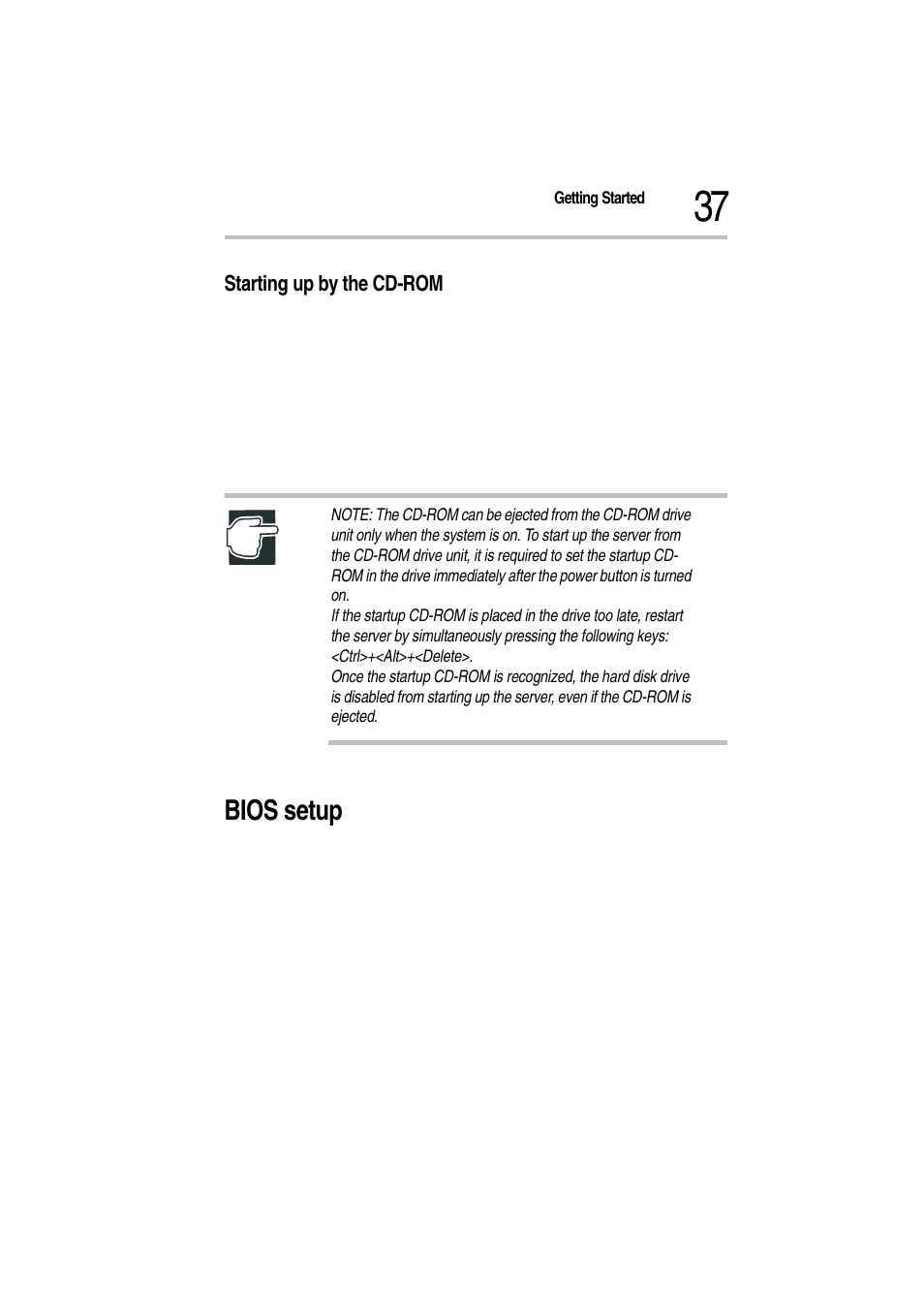 Starting up by the cd-rom, 2 switch on the power/sleep button, Bios setup | Toshiba Magnia Z300 User Manual | Page 59 / 272