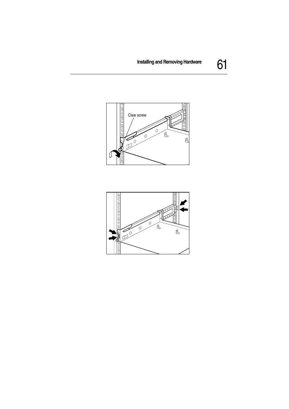 Fix the base assembly, Fix rails | Toshiba Magnia Z300 User Manual | Page 83 / 272