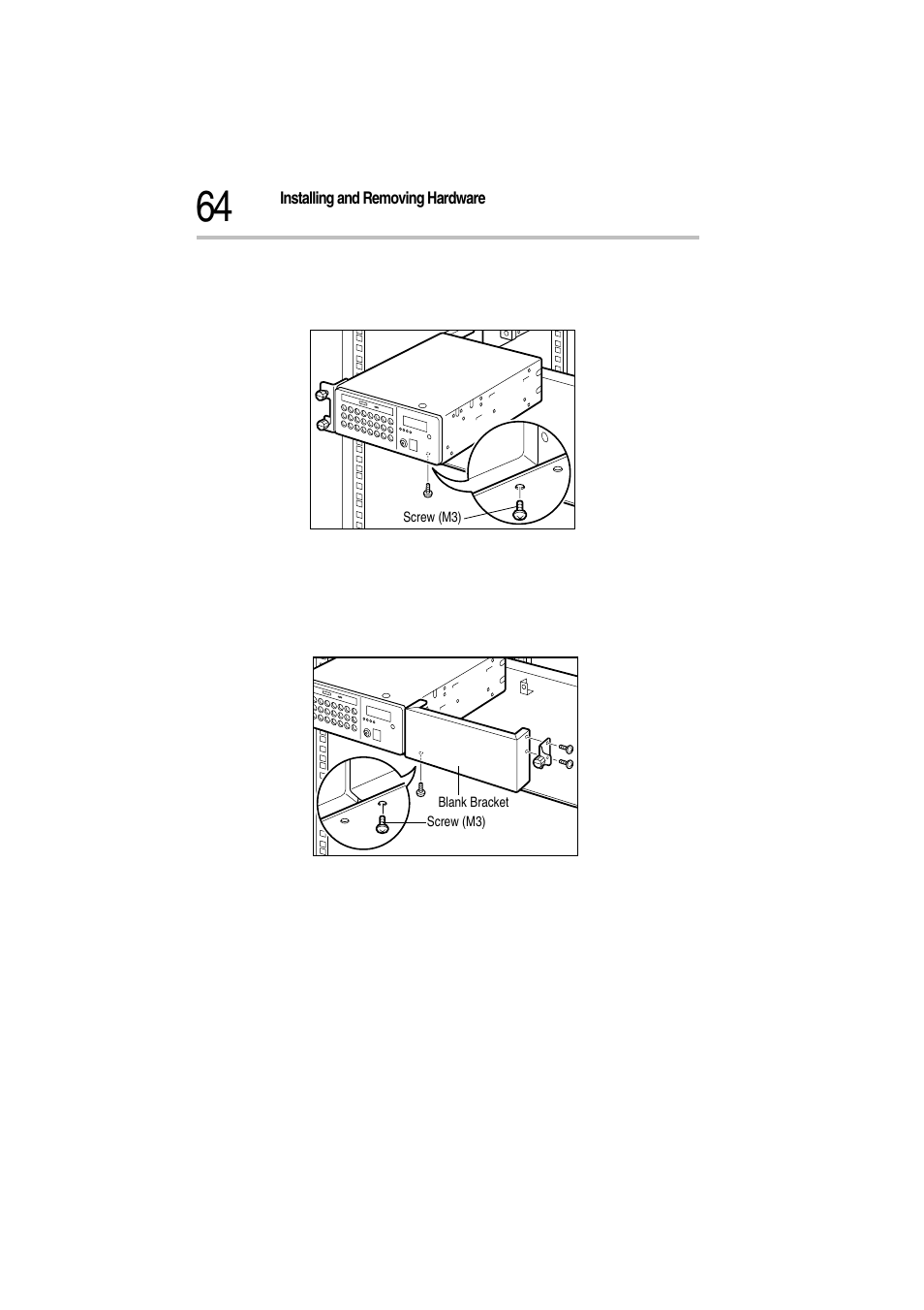 Fixing the server housing, Fixing the blank bracket | Toshiba Magnia Z300 User Manual | Page 86 / 272