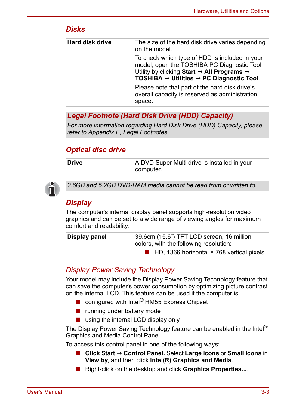 Toshiba Satellite Pro C660D User Manual | Page 47 / 153