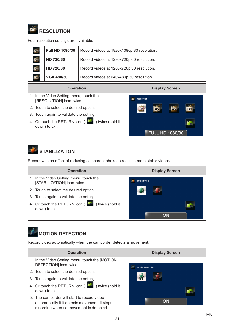 Toshiba Camileo X400 User Manual | Page 21 / 55