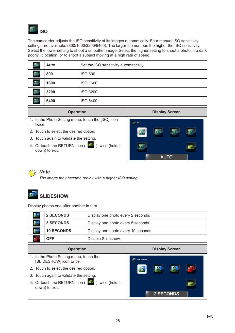 Toshiba Camileo X400 User Manual | Page 28 / 55