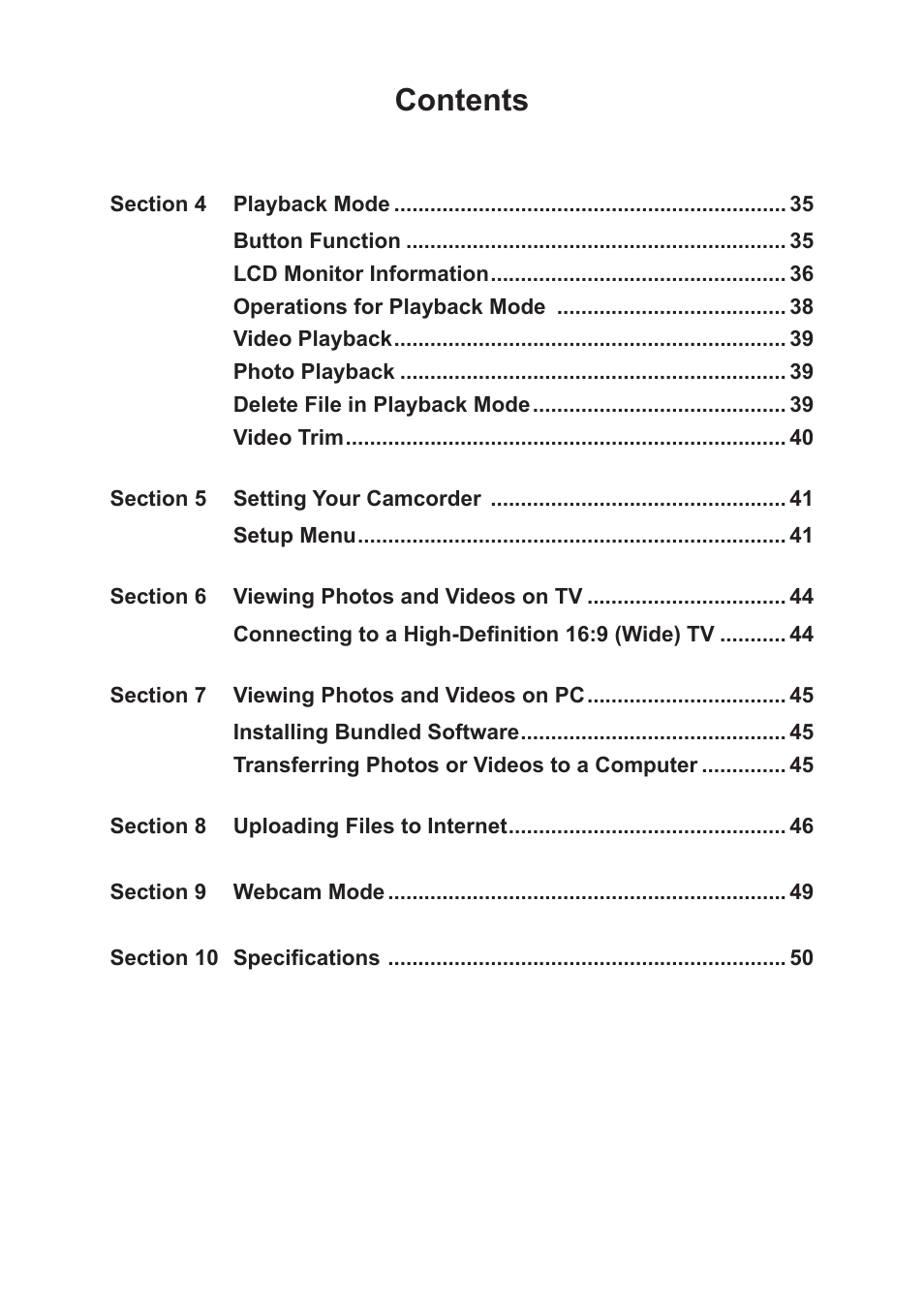 Toshiba Camileo X400 User Manual | Page 4 / 55