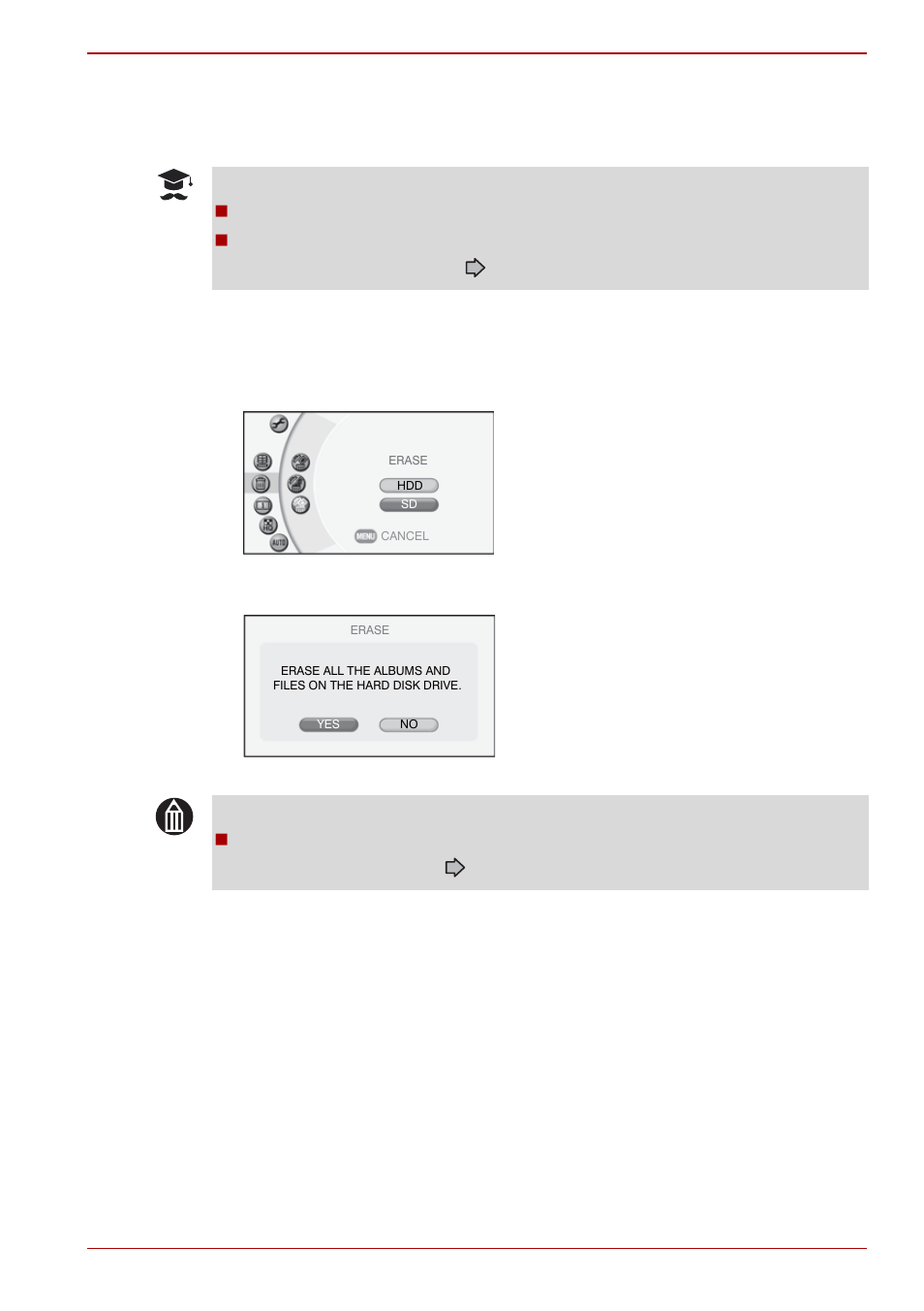 Erasing all the files on a drive | Toshiba Gigashot K Series User Manual | Page 113 / 162