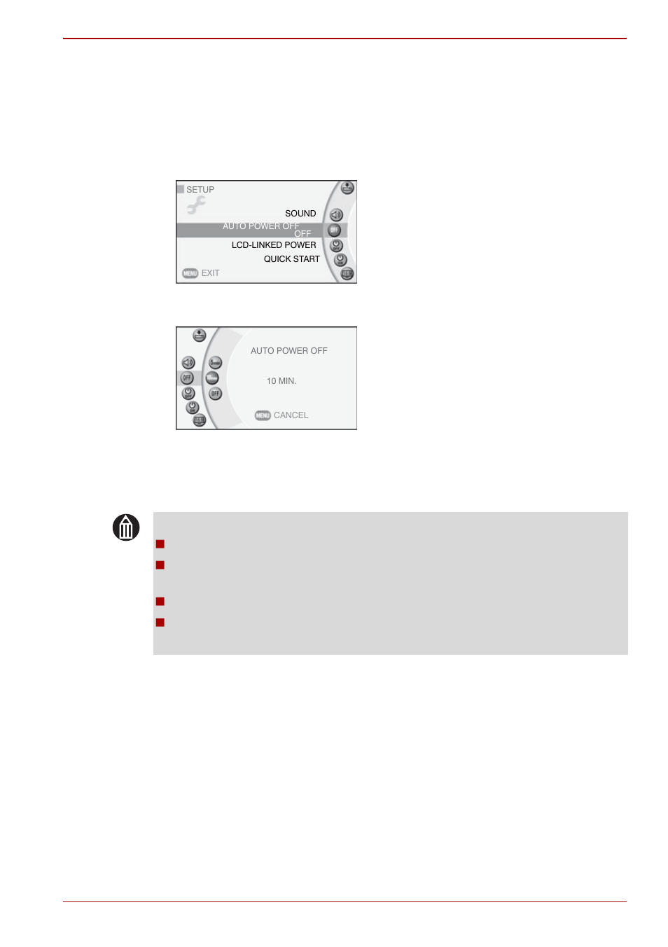 Auto power off | Toshiba Gigashot K Series User Manual | Page 119 / 162