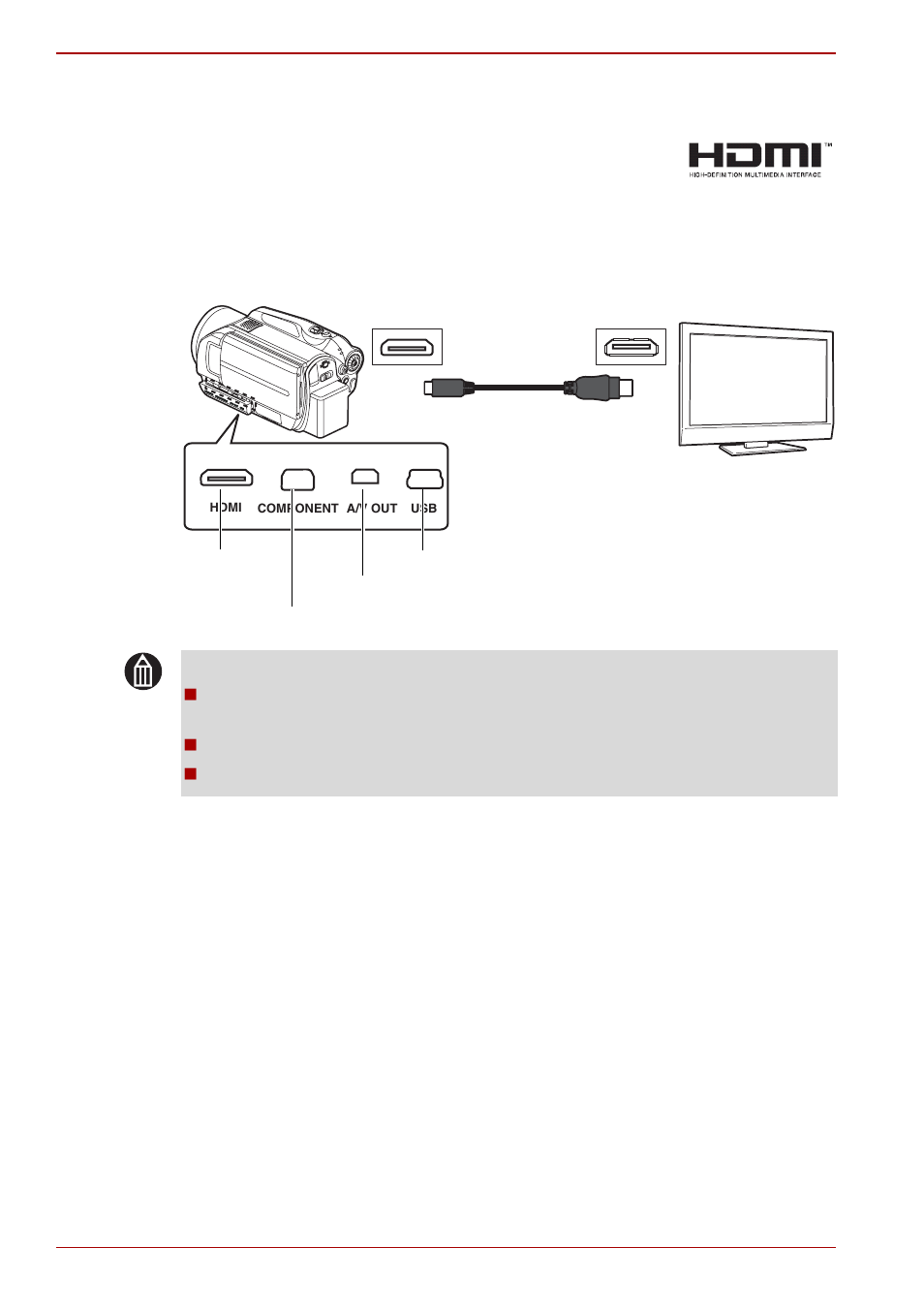 Connecting with hdmi cable | Toshiba Gigashot K Series User Manual | Page 130 / 162
