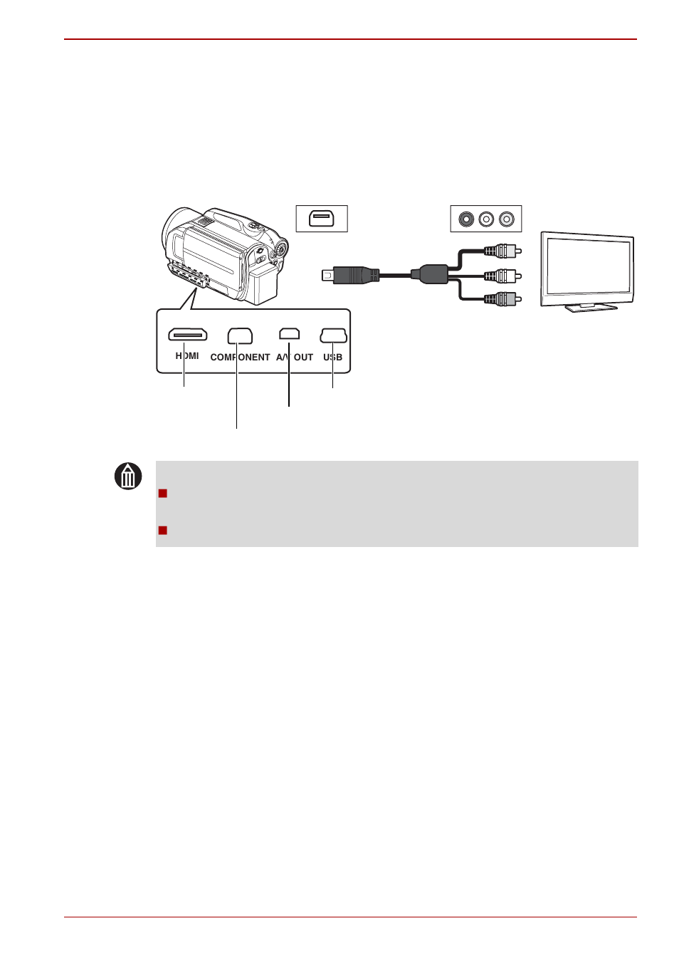 Connecting with component cable | Toshiba Gigashot K Series User Manual | Page 131 / 162