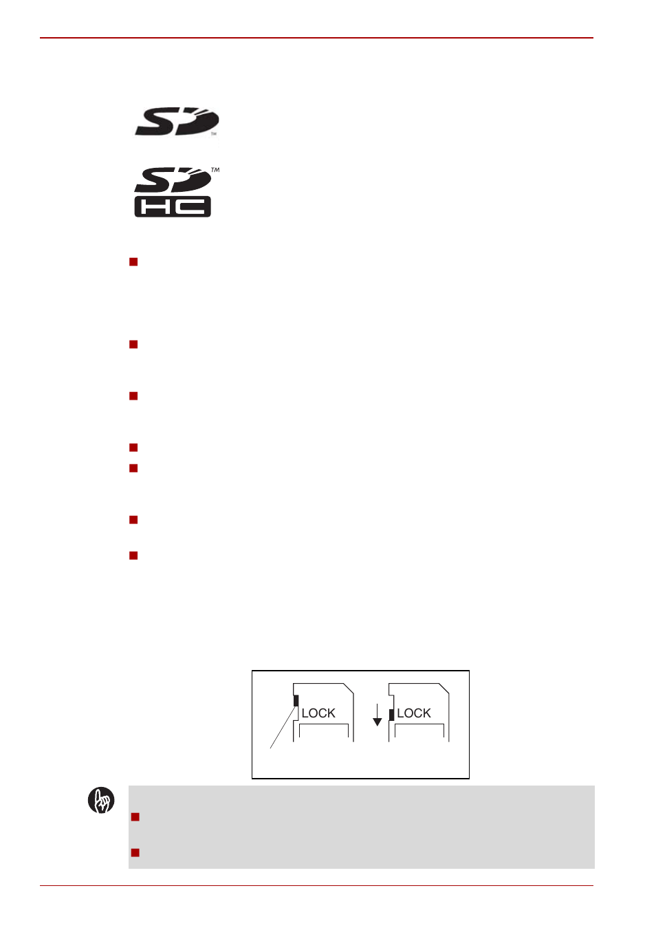 About sd memory cards, Write-protection | Toshiba Gigashot K Series User Manual | Page 24 / 162