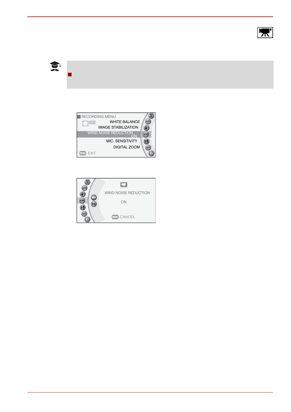 Wind noise reduction | Toshiba Gigashot K Series User Manual | Page 77 / 162