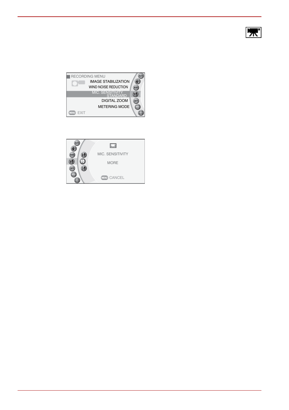 Changing the microphone sensitivity | Toshiba Gigashot K Series User Manual | Page 78 / 162