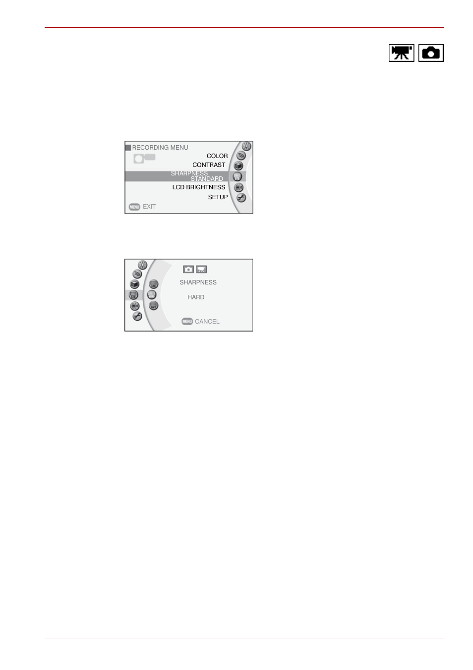 Changing the image sharpness | Toshiba Gigashot K Series User Manual | Page 85 / 162