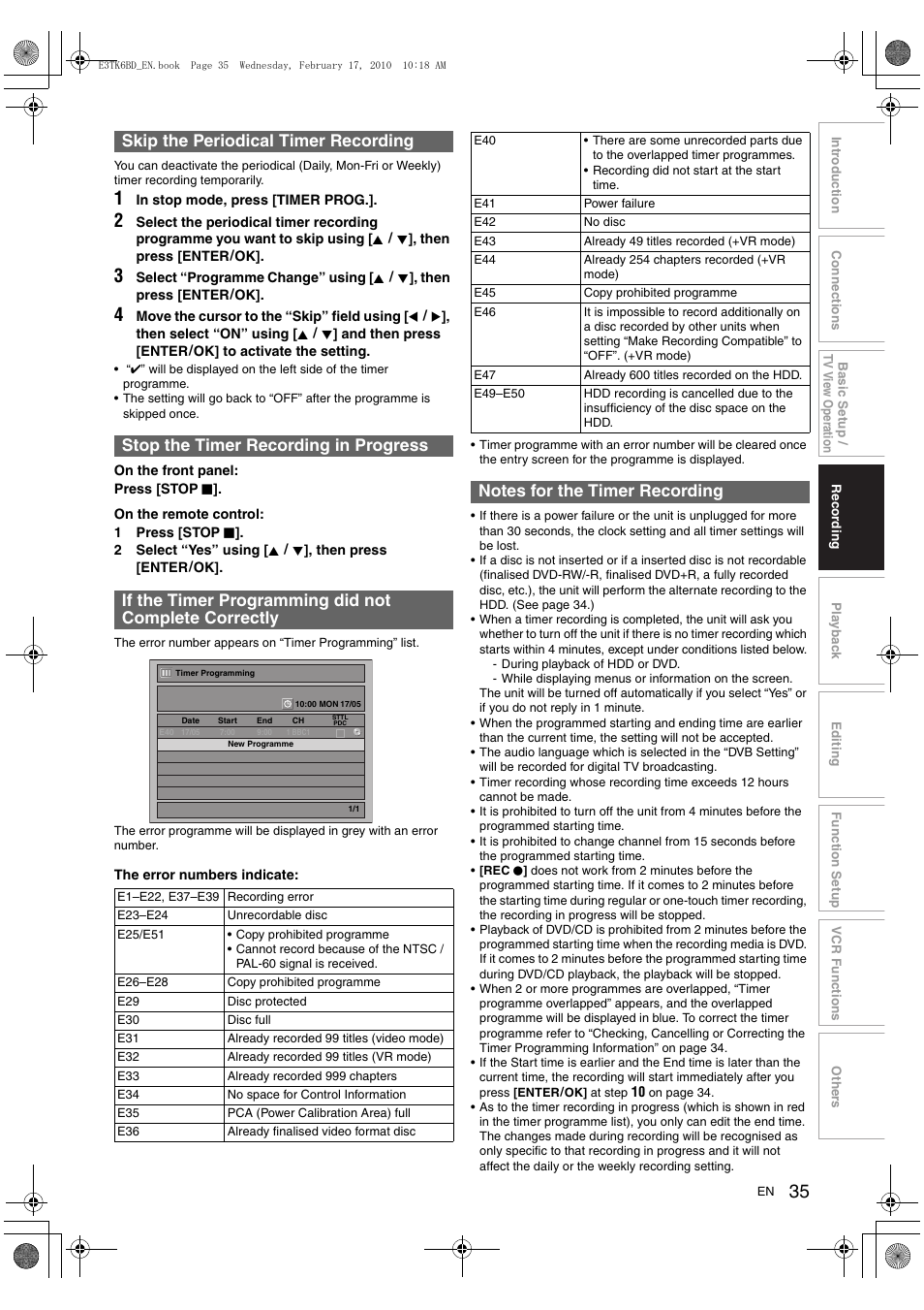 Toshiba RDXV60 User Manual | Page 35 / 84