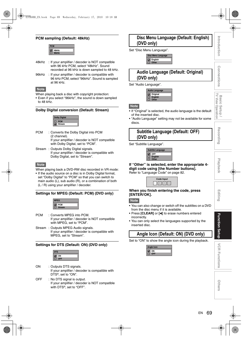 Toshiba RDXV60 User Manual | Page 69 / 84