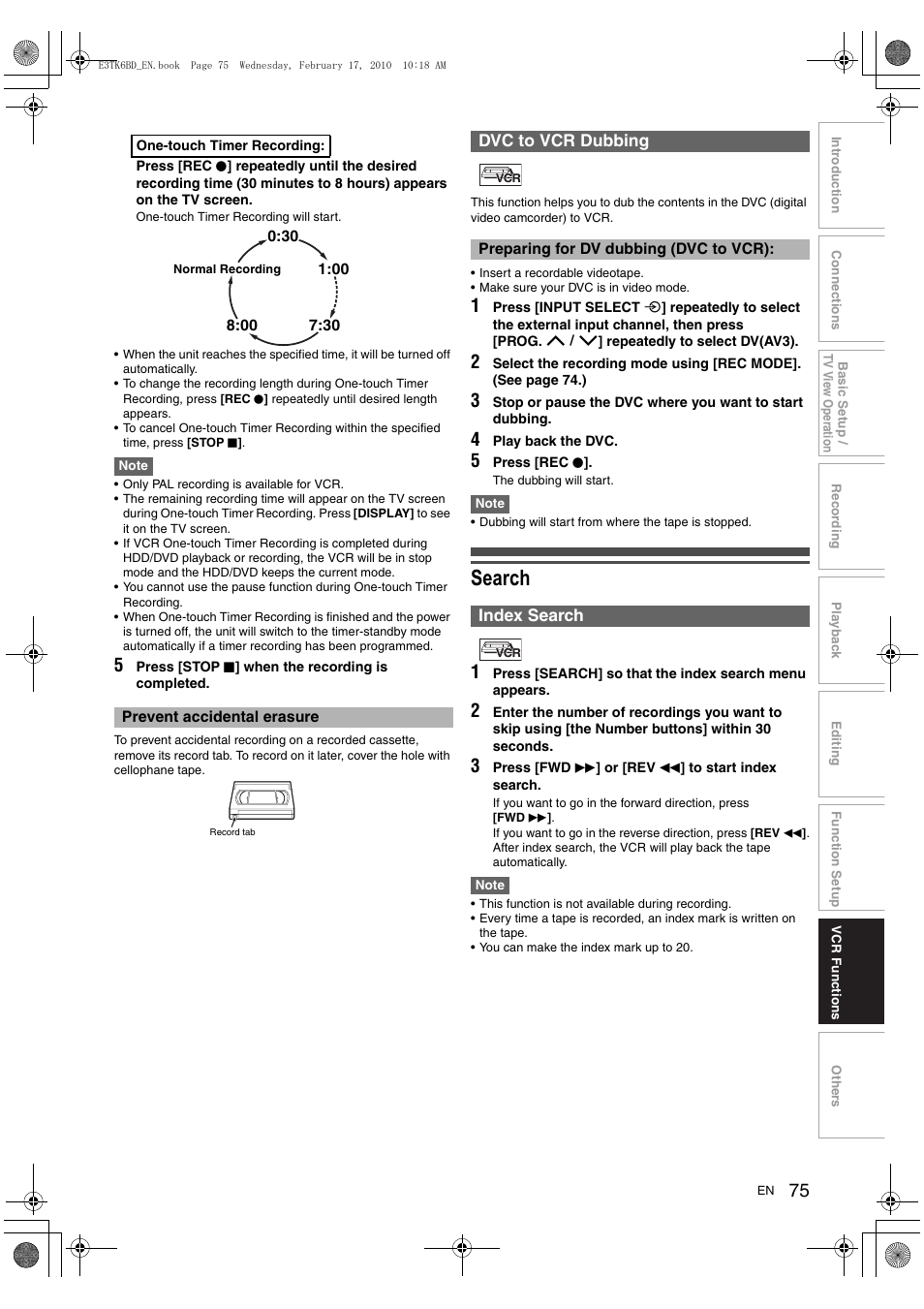 Search | Toshiba RDXV60 User Manual | Page 75 / 84