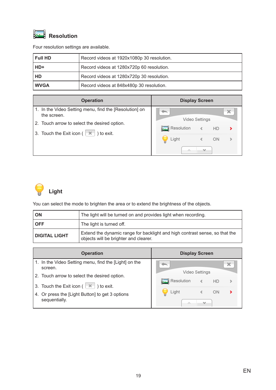 Toshiba Camileo X450 User Manual | Page 19 / 47