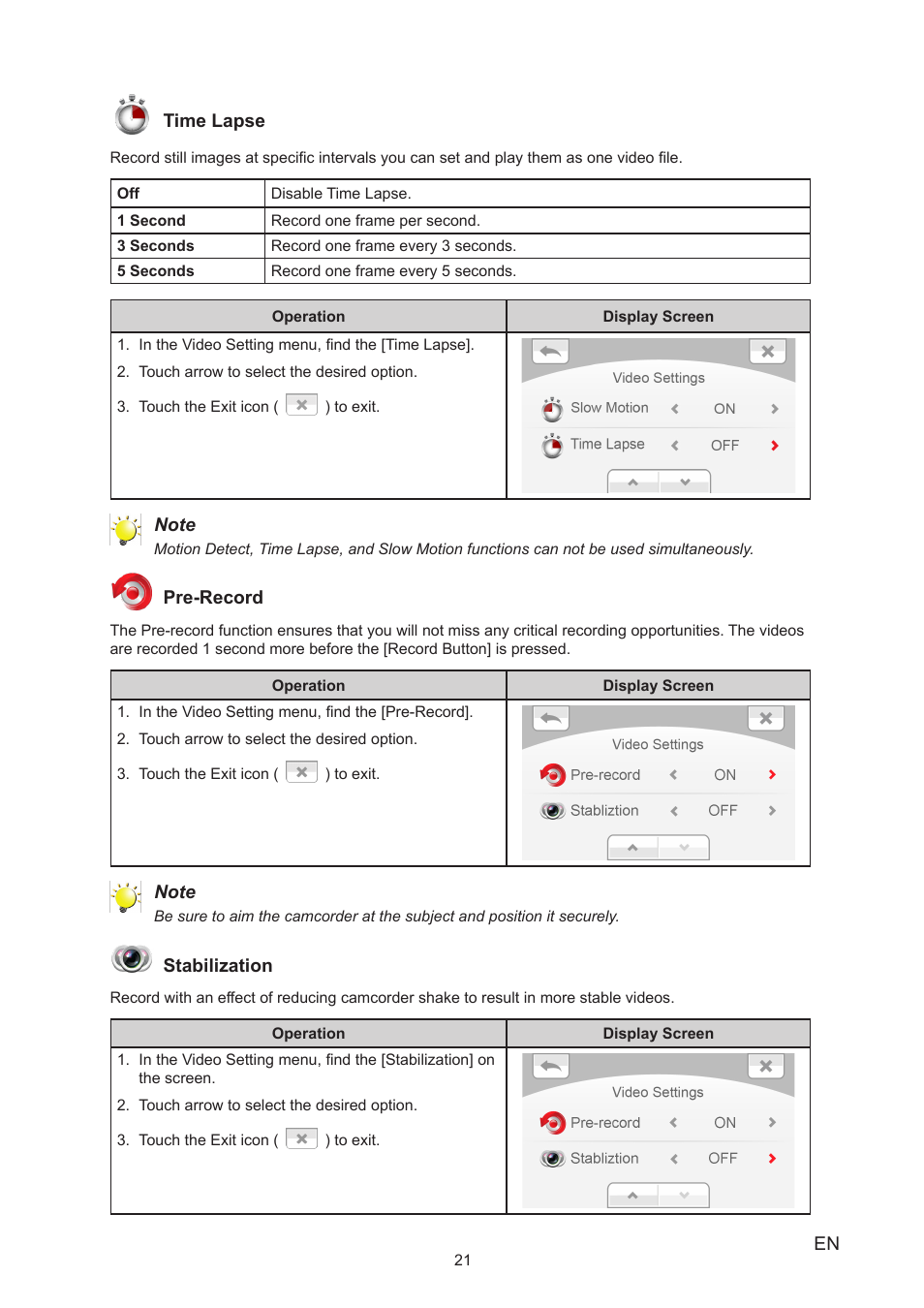 Toshiba Camileo X450 User Manual | Page 21 / 47