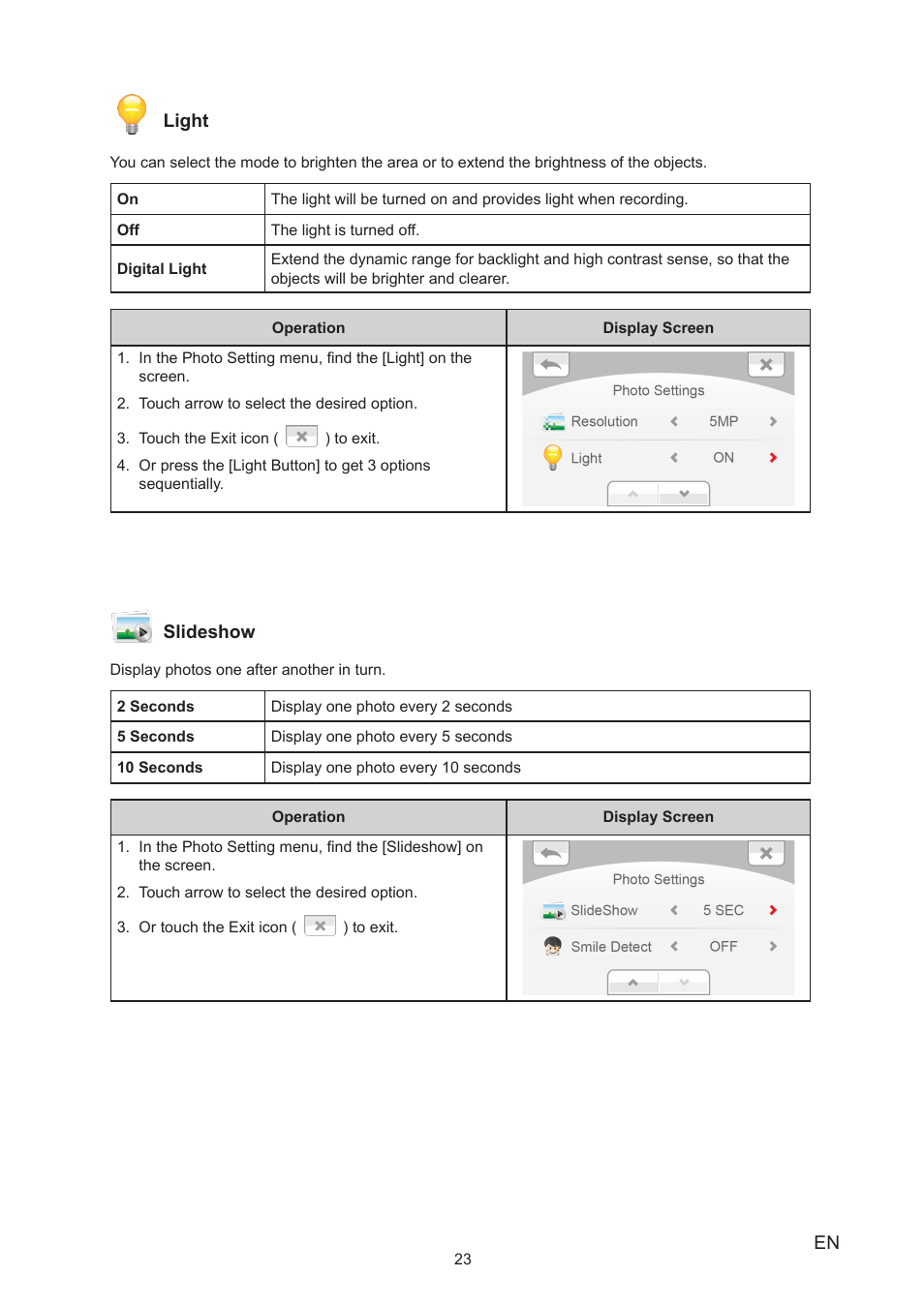 Toshiba Camileo X450 User Manual | Page 23 / 47