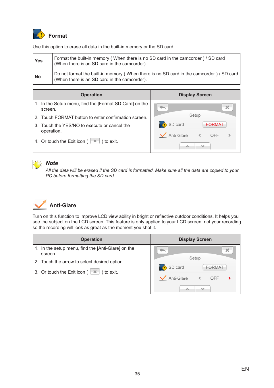 Toshiba Camileo X450 User Manual | Page 35 / 47