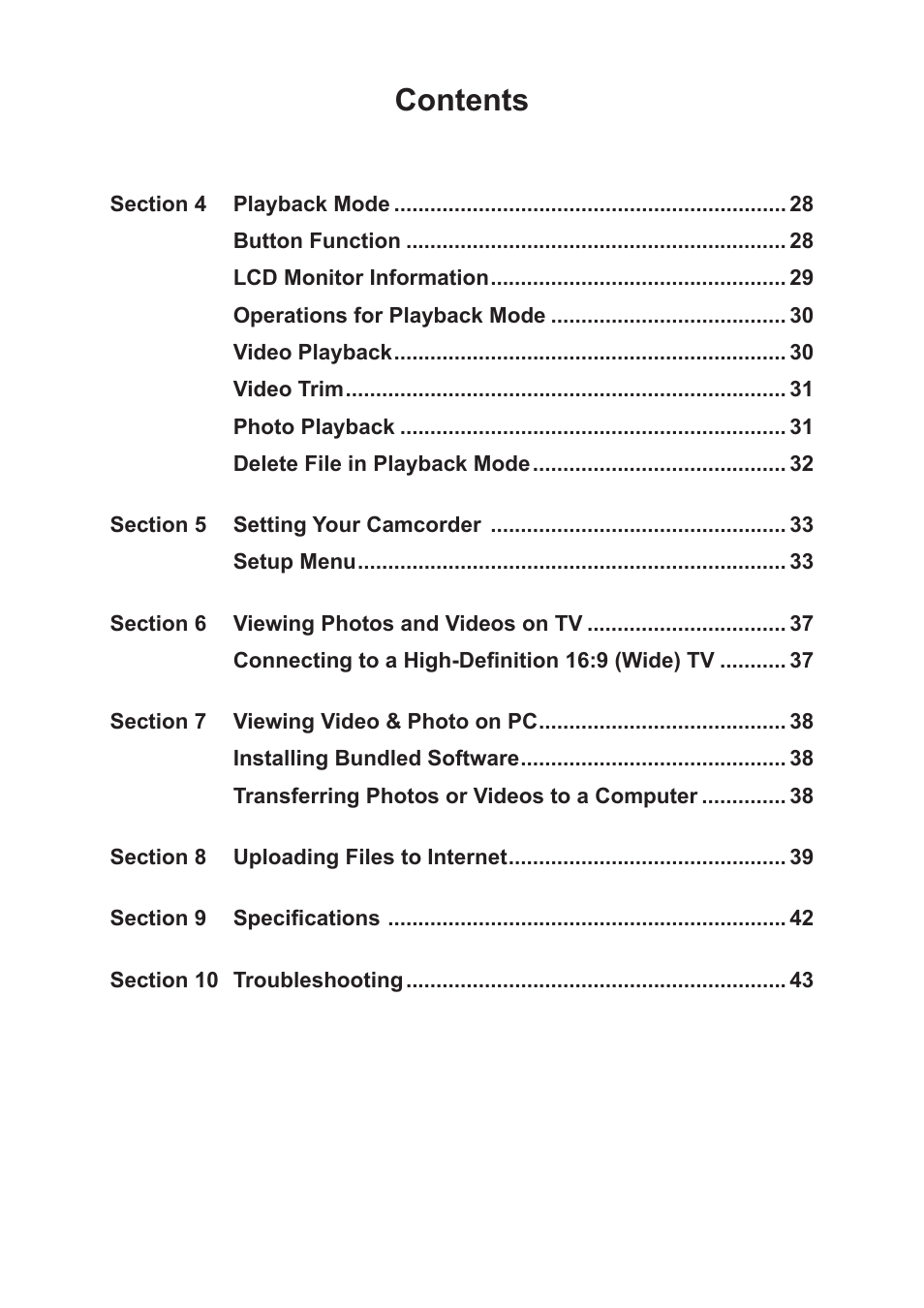 Toshiba Camileo X450 User Manual | Page 4 / 47