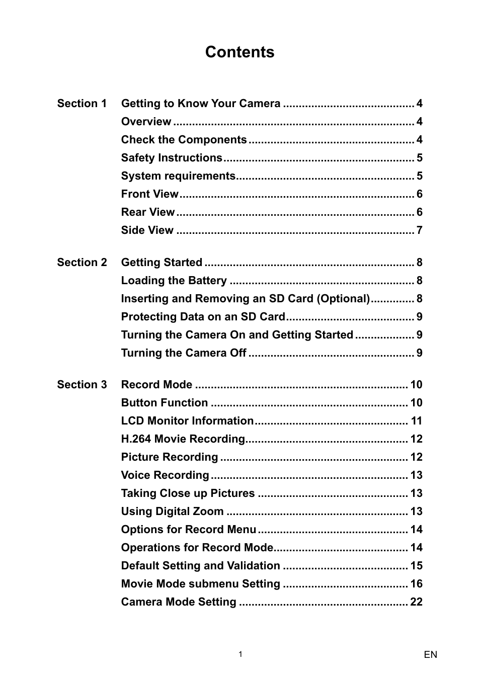 Toshiba Camileo HD User Manual | Page 3 / 73