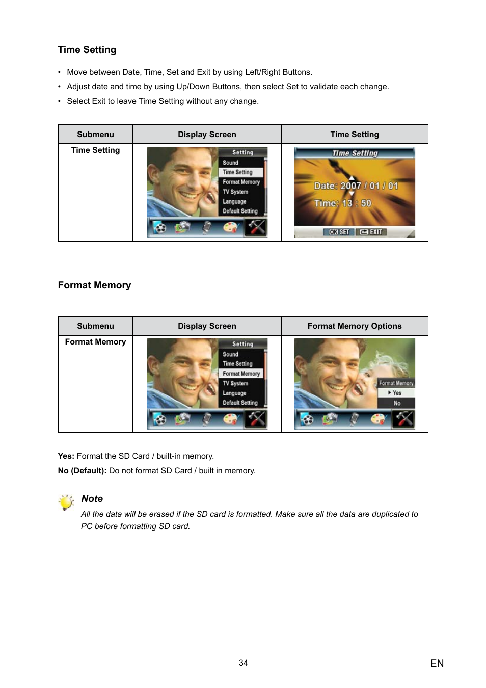 Toshiba Camileo HD User Manual | Page 36 / 73