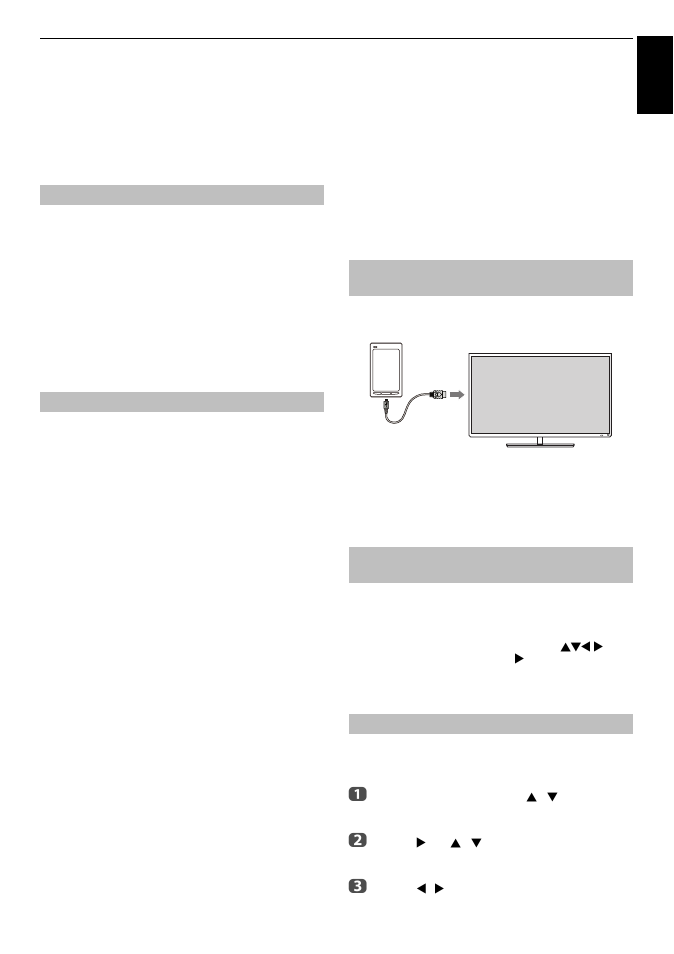 Hdmi cec control one touch play, Hdmi cec control system standby, Using mhl tv function | Connecting an mhl-compatible device, Operating an mhl-compatible device, Mhl setup | Toshiba W4333 User Manual | Page 77 / 90
