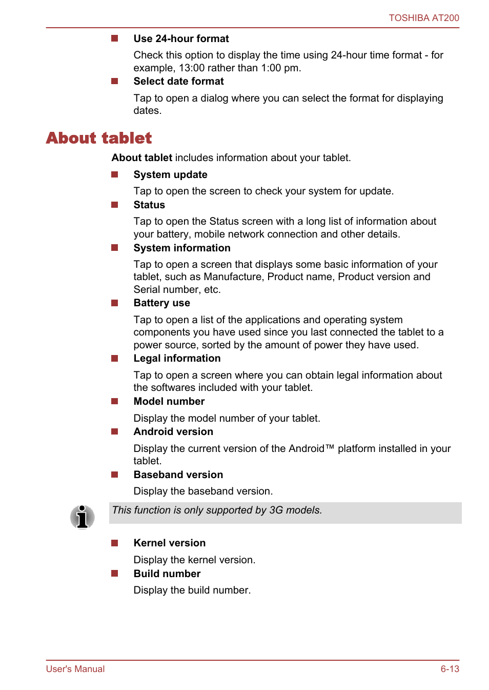 About tablet, About tablet -13 | Toshiba AT200 User Manual | Page 60 / 88