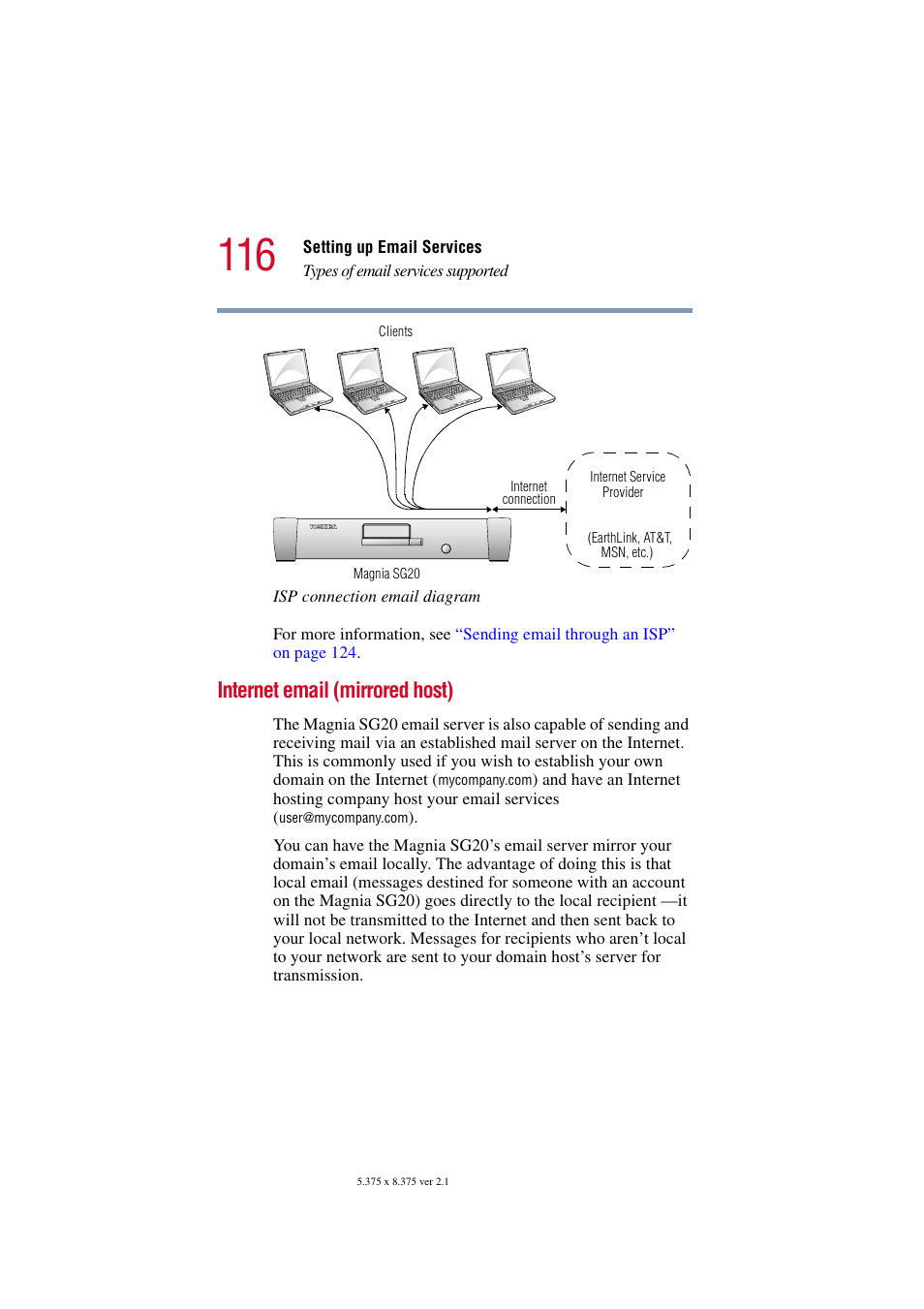 Internet email (mirrored host) | Toshiba Tekbright 700P User Manual | Page 114 / 305