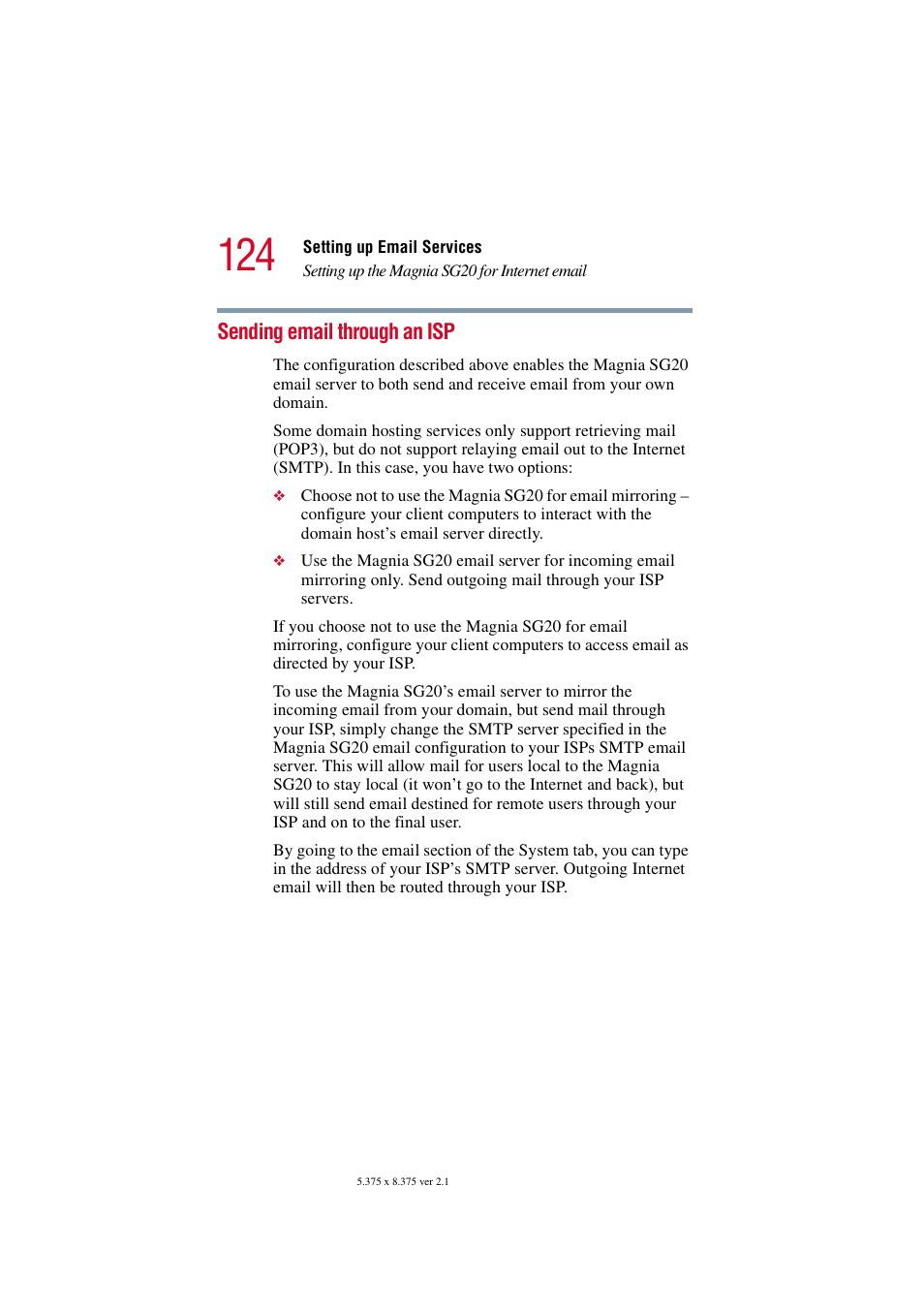Sending email through an isp | Toshiba Tekbright 700P User Manual | Page 122 / 305