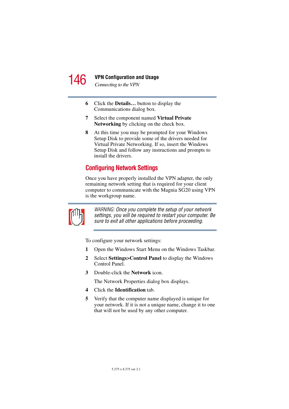 Configuring network settings | Toshiba Tekbright 700P User Manual | Page 143 / 305