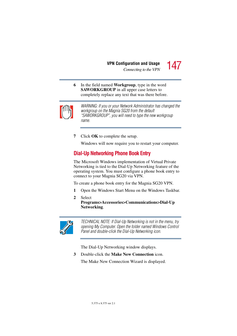 Dial-up networking phone book entry | Toshiba Tekbright 700P User Manual | Page 144 / 305