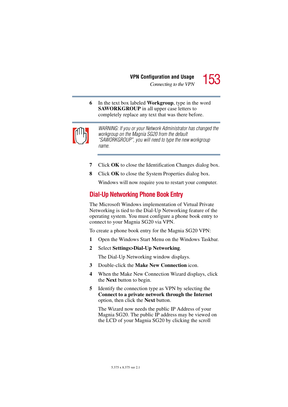 Dial-up networking phone book entry | Toshiba Tekbright 700P User Manual | Page 150 / 305