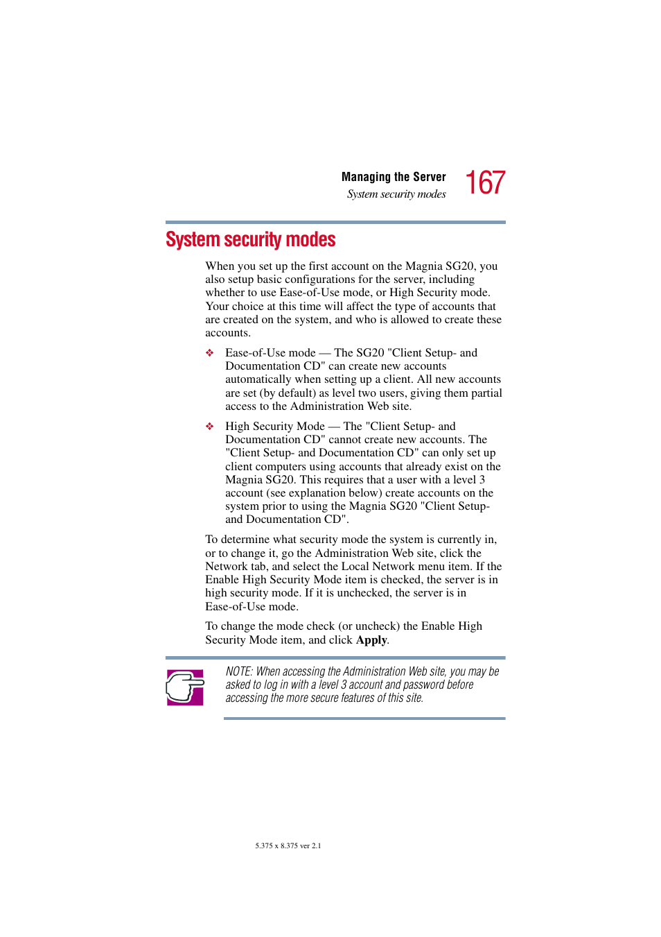 System security modes | Toshiba Tekbright 700P User Manual | Page 163 / 305