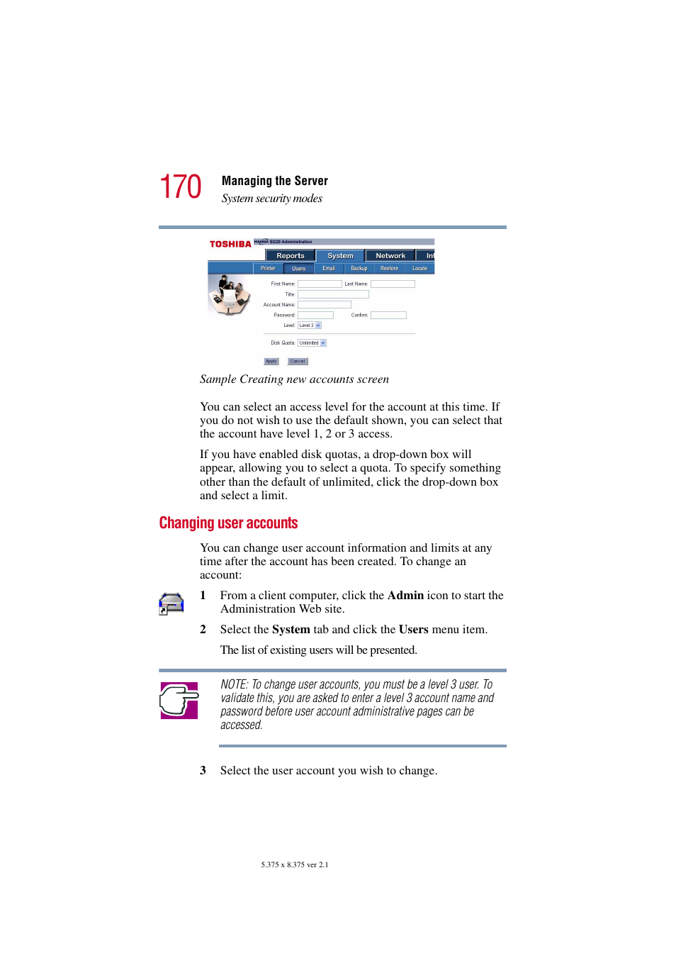 Changing user accounts | Toshiba Tekbright 700P User Manual | Page 166 / 305