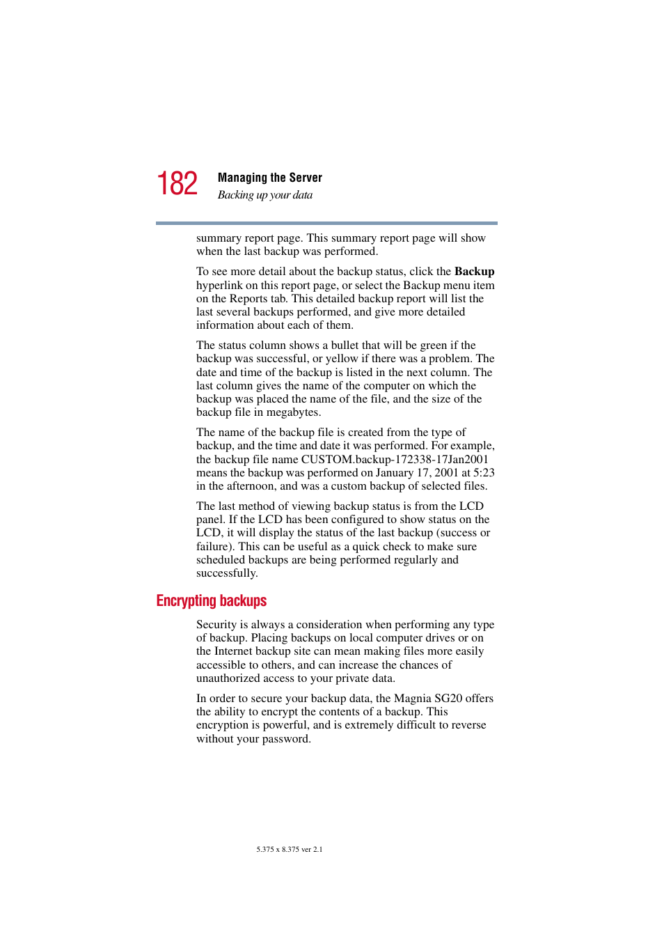 Encrypting backups | Toshiba Tekbright 700P User Manual | Page 178 / 305