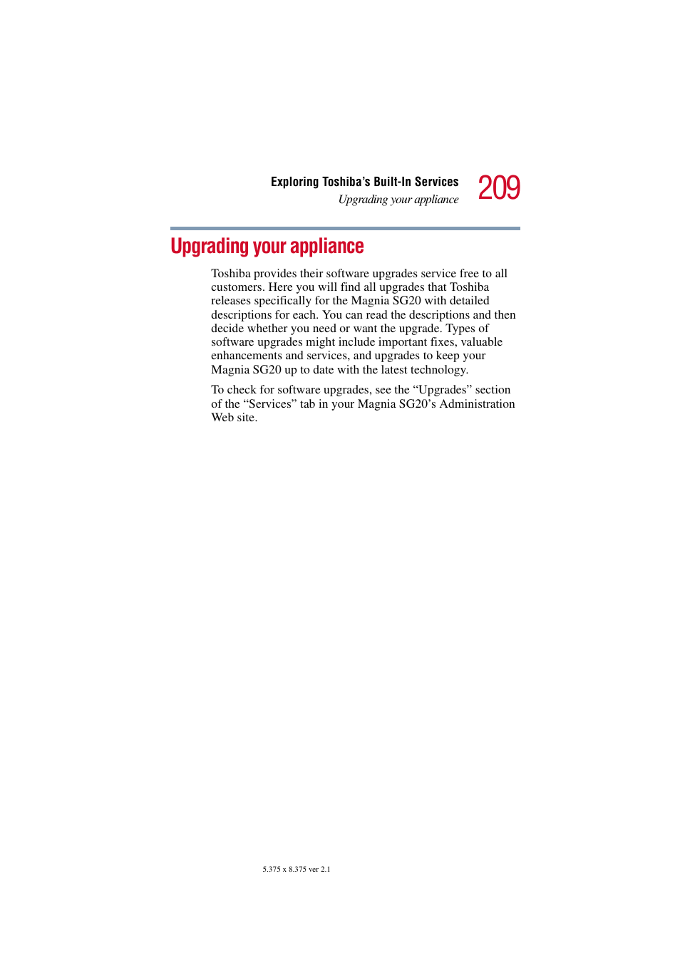 Upgrading your appliance | Toshiba Tekbright 700P User Manual | Page 204 / 305