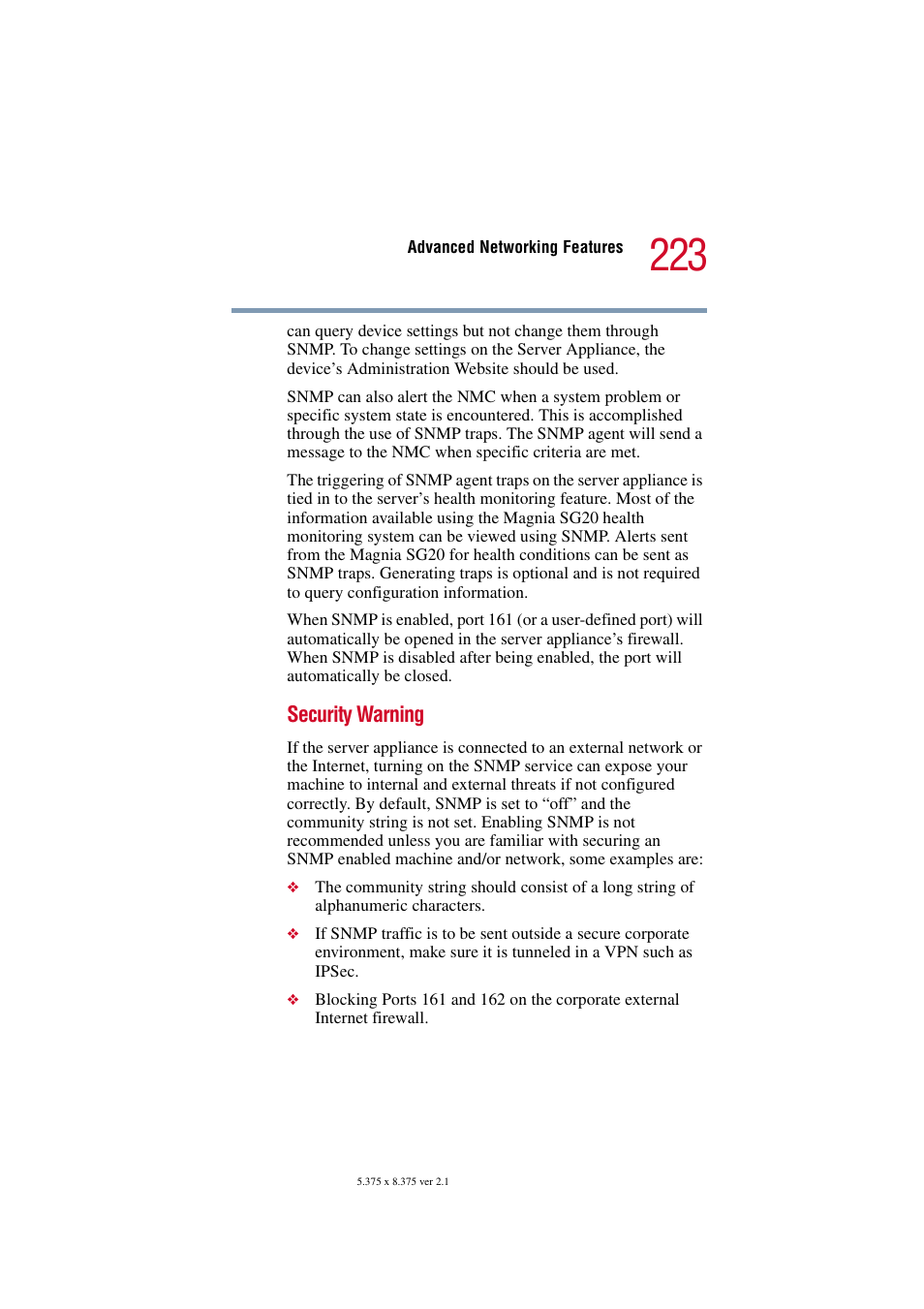 Security warning | Toshiba Tekbright 700P User Manual | Page 217 / 305