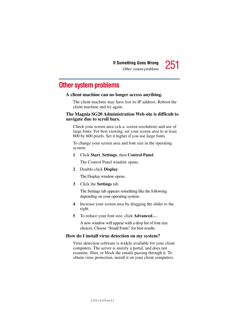 Other system problems | Toshiba Tekbright 700P User Manual | Page 244 / 305