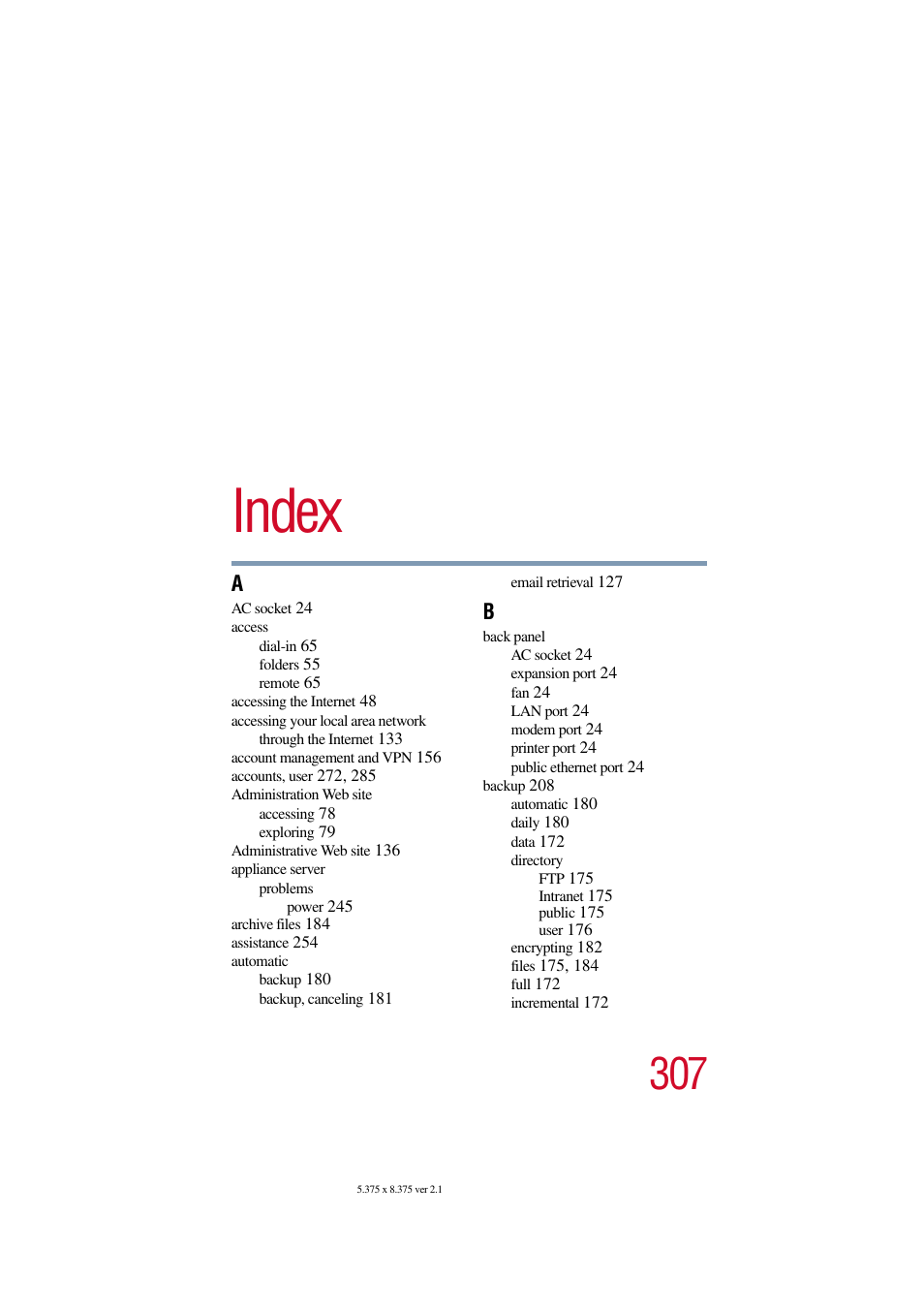 Index | Toshiba Tekbright 700P User Manual | Page 297 / 305