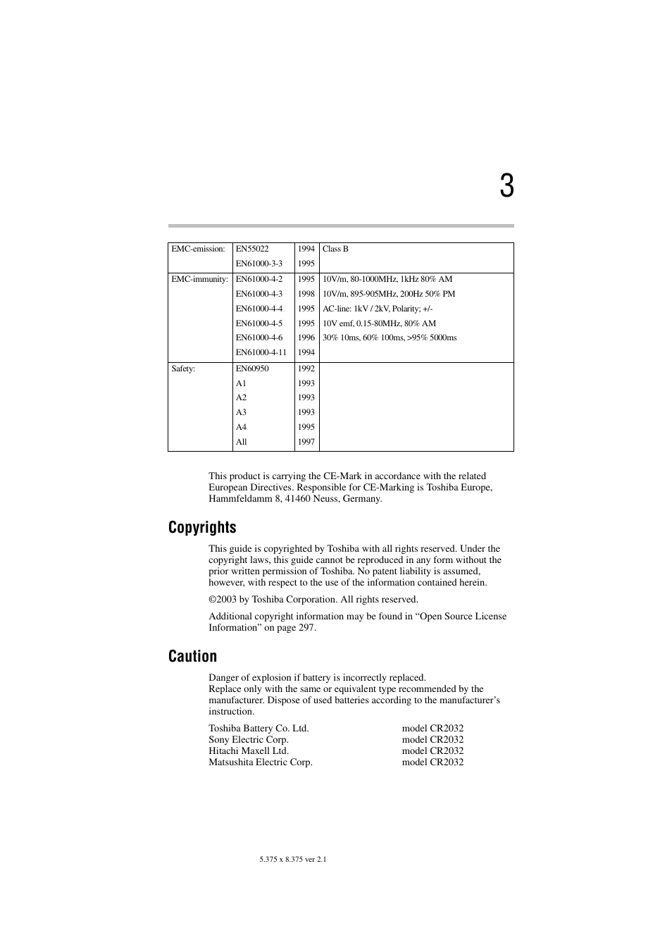 Copyrights, Caution | Toshiba Tekbright 700P User Manual | Page 3 / 305