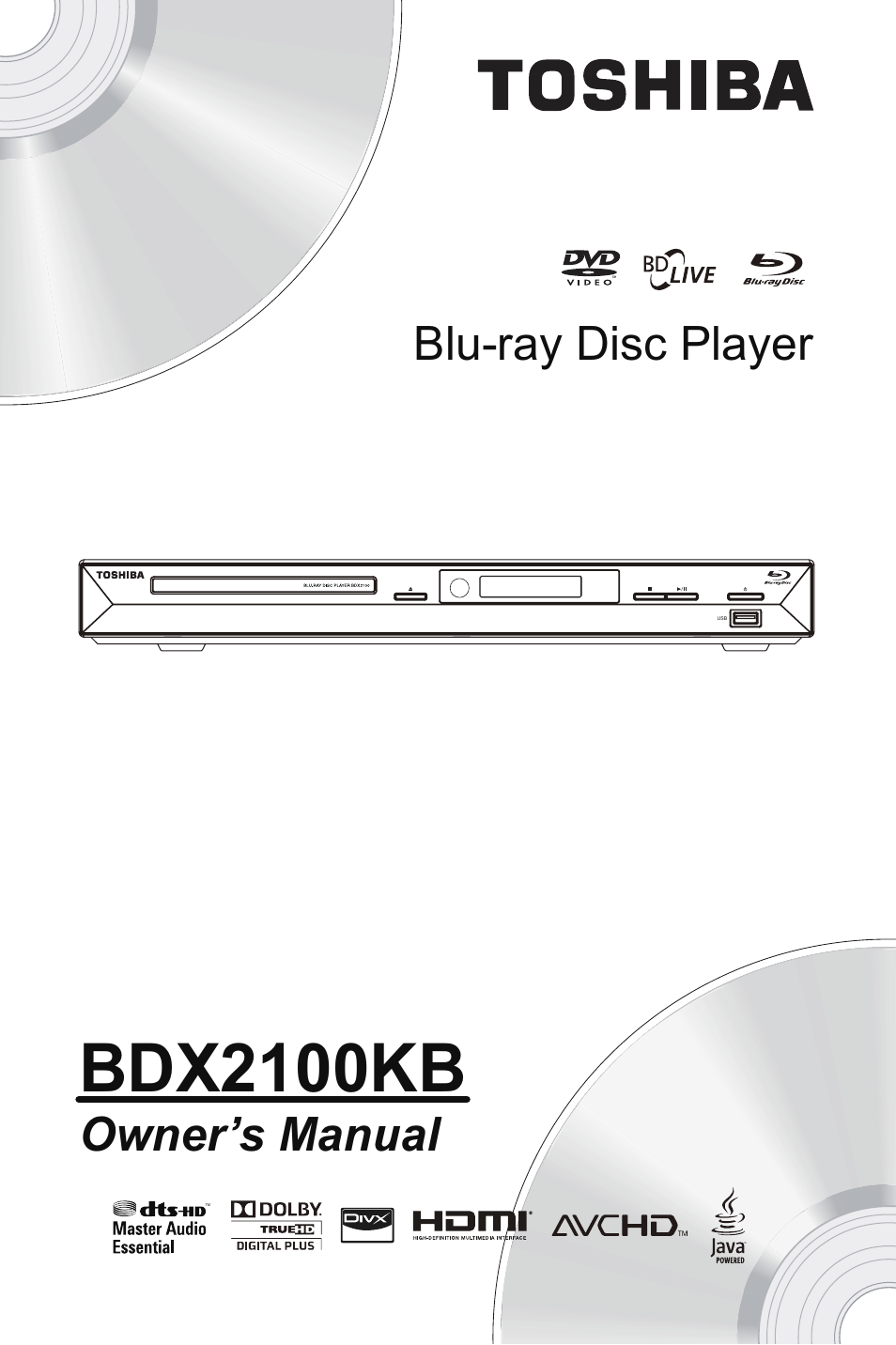 Toshiba BDX2100 User Manual | 44 pages