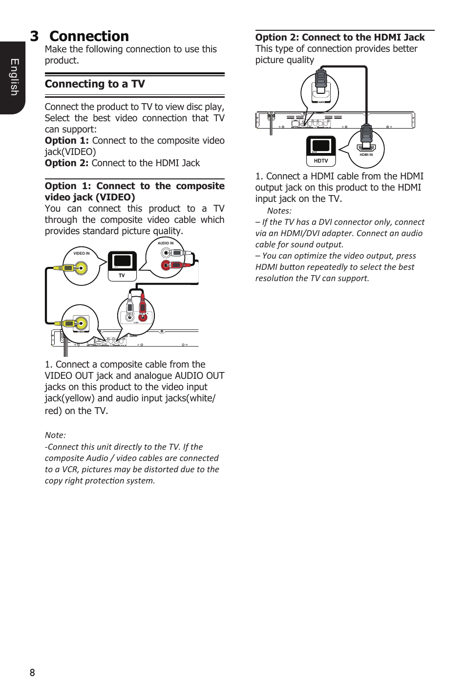 3connection | Toshiba BDX2100 User Manual | Page 8 / 44